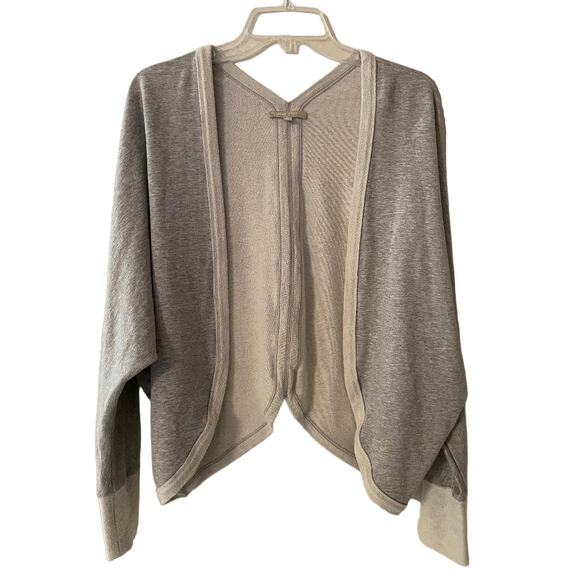 Joan Vass‎ Heather Gray Sweatshirt Dolman Sleeve Cardigan Size Small - Picture 2 of 10